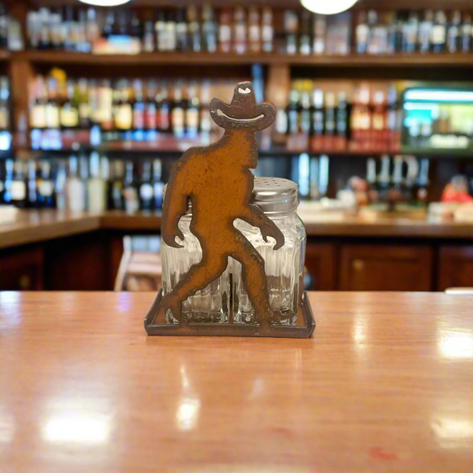 Bigfoot COWBOY Yeti Sasquatch Western Salt N Pepper Set