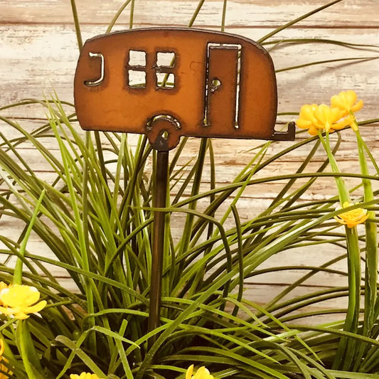 Camper Trailer Koa Garden Plant Stake
