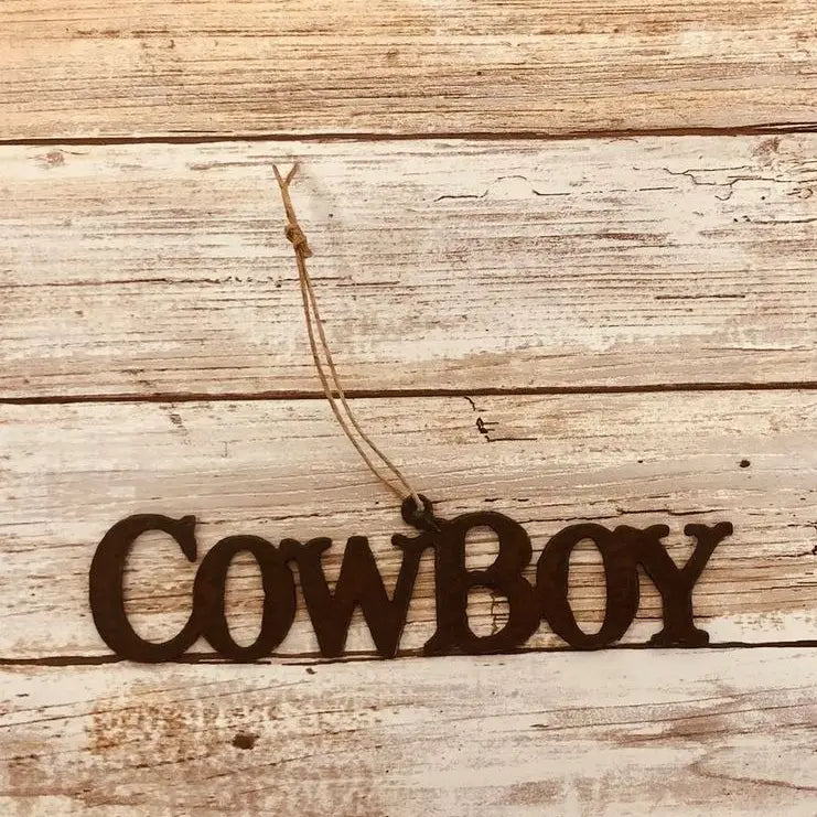 Cowboy Word  Ornament
