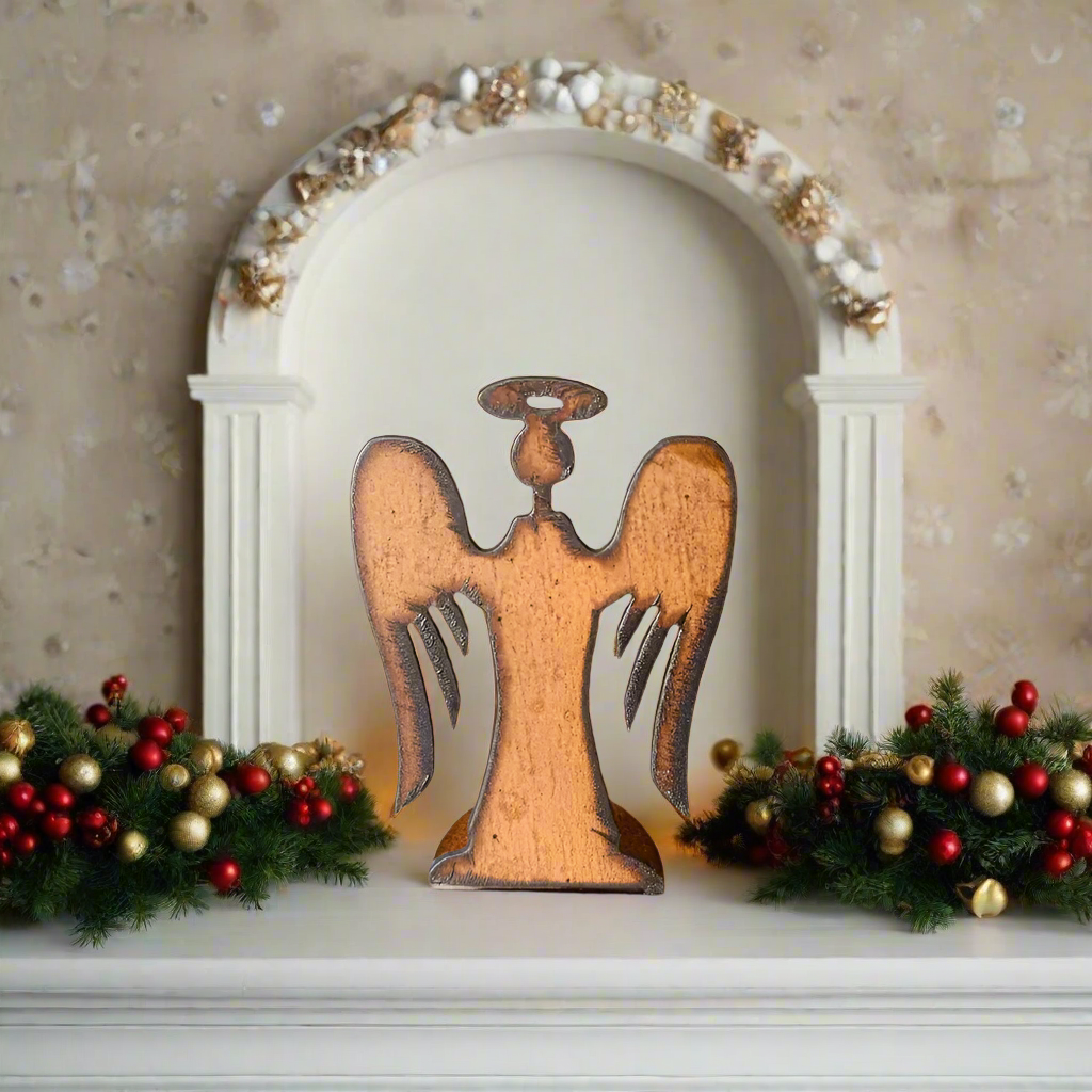 Angel Rustic Doodad Standing Figurine Tabletop Gift