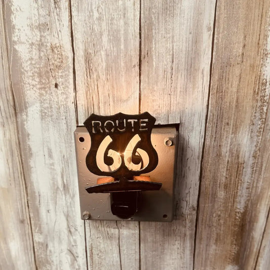 Route 66 Rustic Metal Image Nightlight Made in The USA