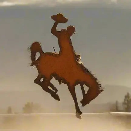 Bronc Rider Wyoming  with Hat Magnet