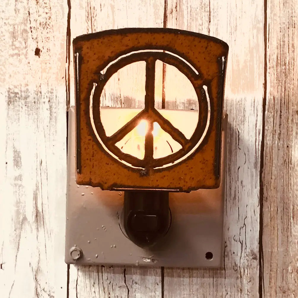 Peace Symbol Classic Rustic Nightlight