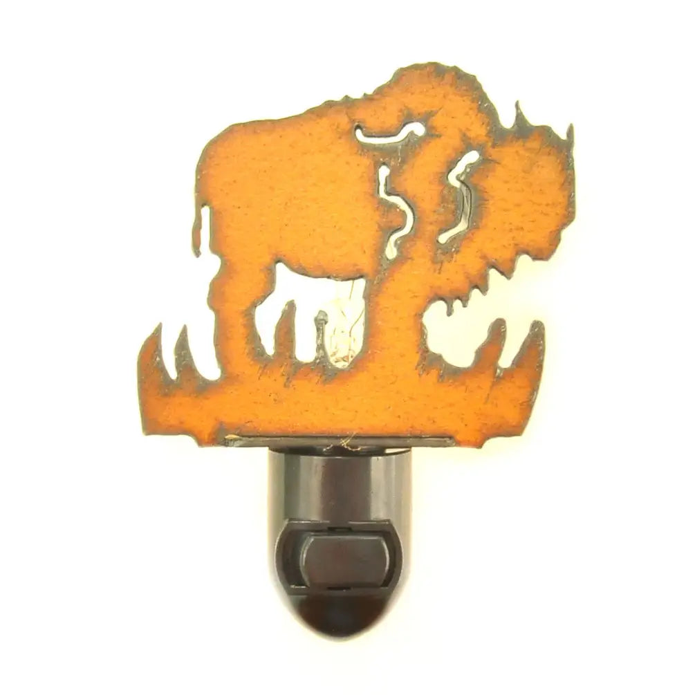 Buffalo Lodge Image Praire Rustic Night Light