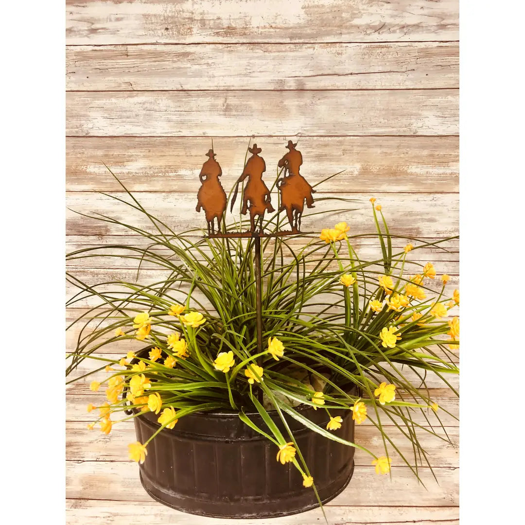 Outlaw Cowboys Western Garden Plant Stake