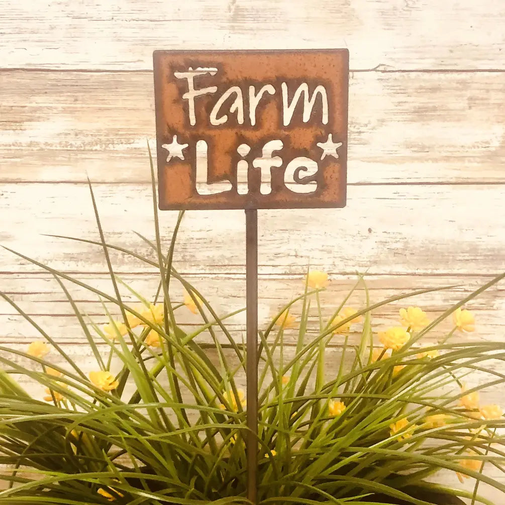 Farm Life Plant Stake Plaque