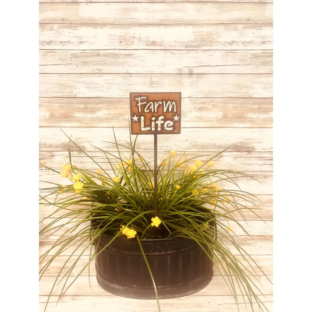 Farm Life Plant Stake Plaque