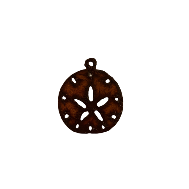 Sand Dollar Charm Seal Life Rustic Metal Pendant DIY