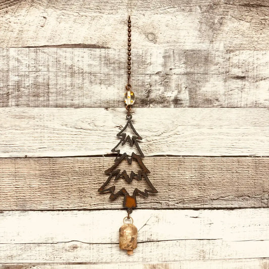 Tree #4 Bell Garden Chime Rustic Holiday Decor Bell