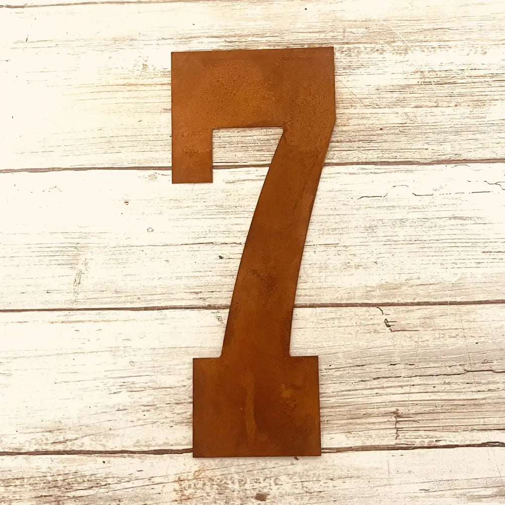 Metal House Number 7 Metal Rustic 8 Inch Garden Outdoor DIY