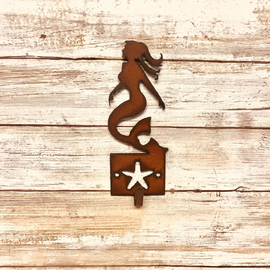Mermaid Nautical Beach Lake Single Key Hook