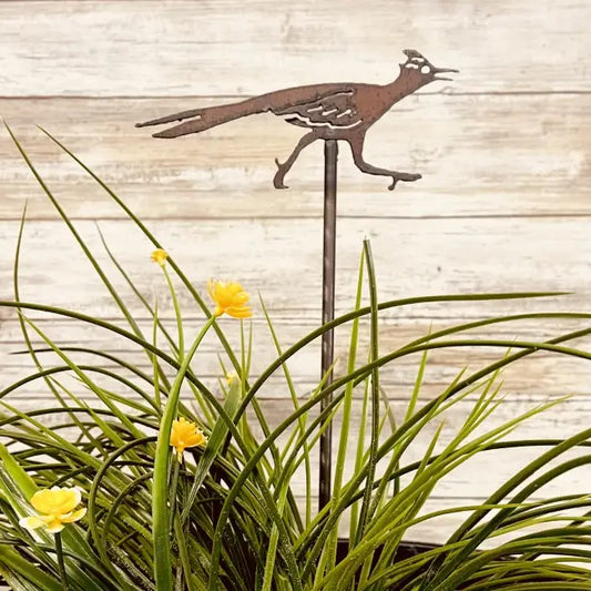Roadrunner Running Garden Southwest Plant Stake