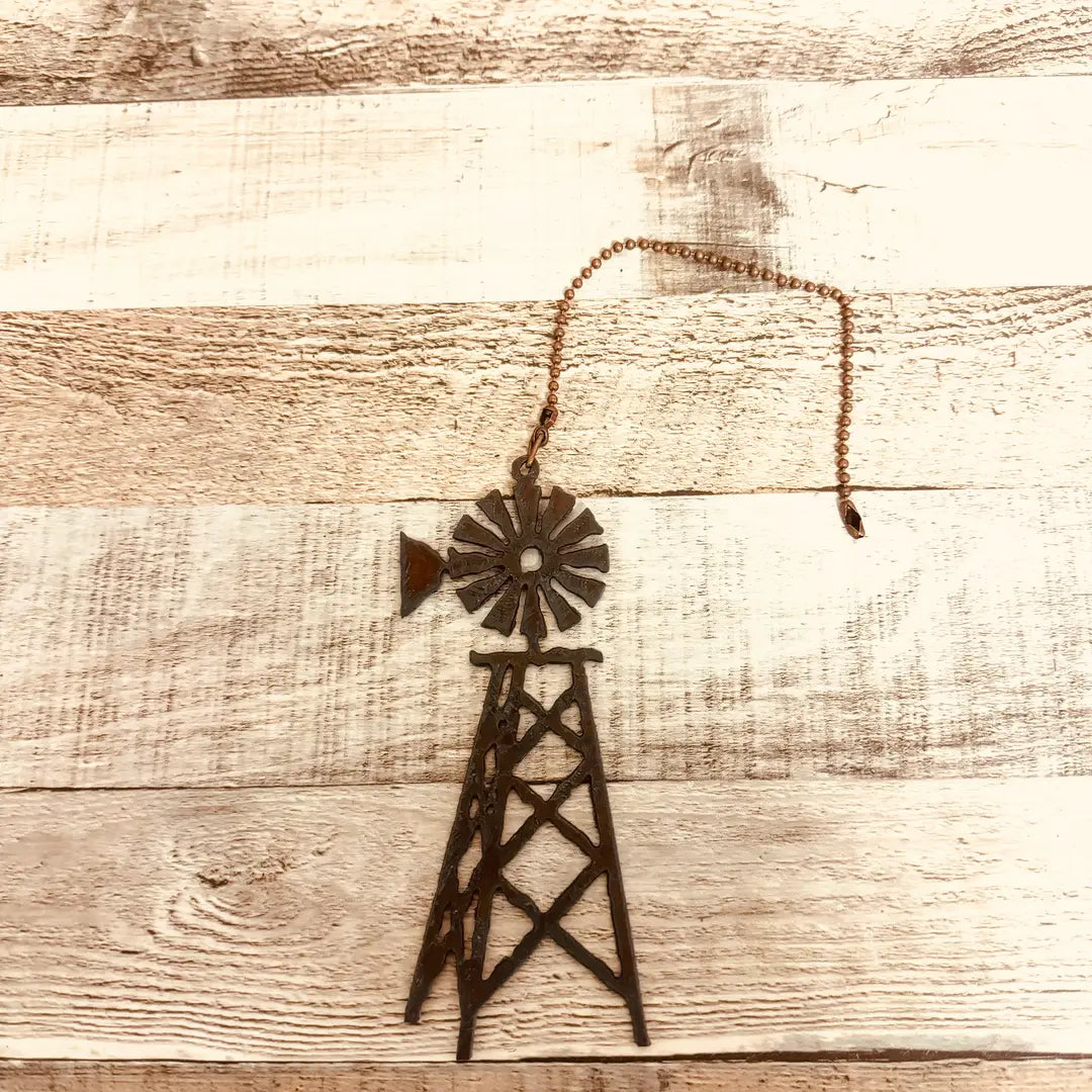 Windmill Farmhouse Rustic Ceiling Fan Pull