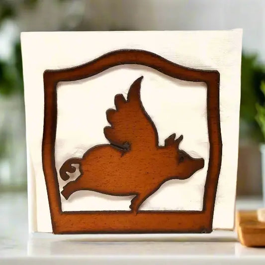 Flying Pig Whimsical Napkin Holder