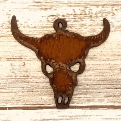 Buffalo Skull Charm Pendant