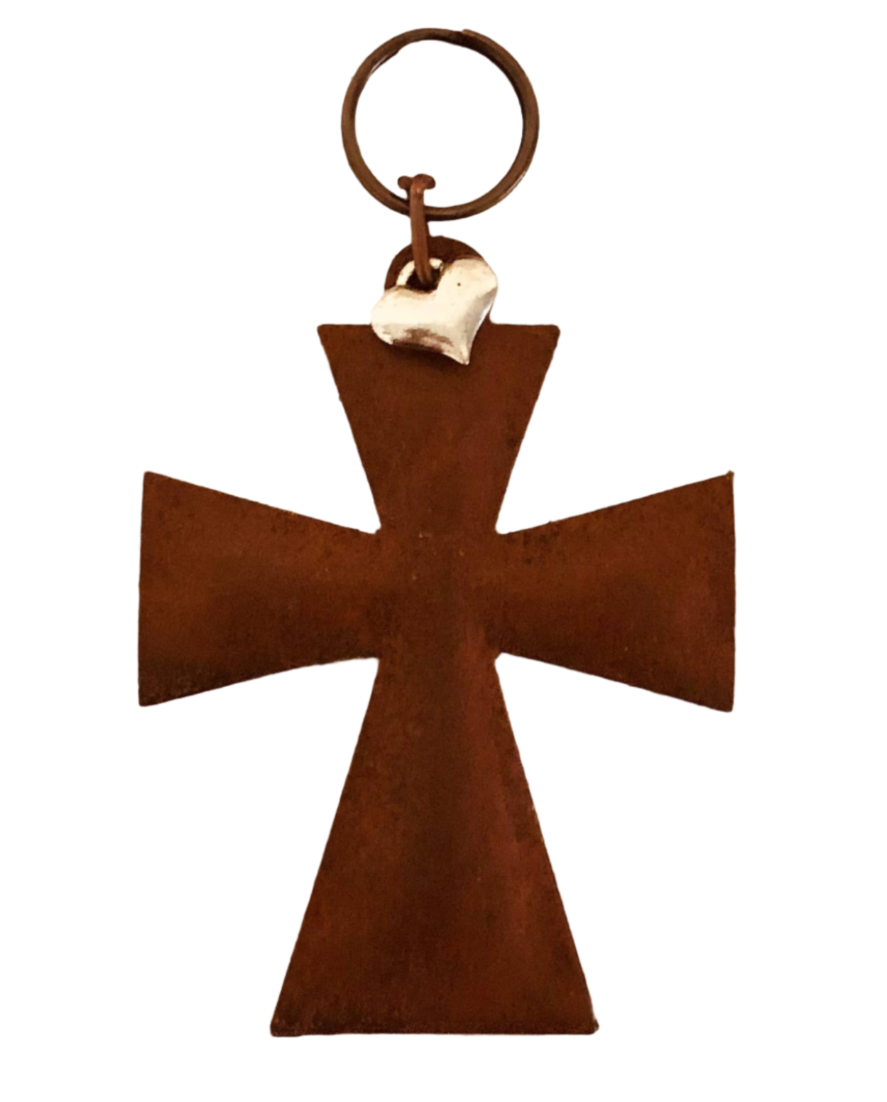 Maltese Cross Puffy Christian Religious Faith Keychain