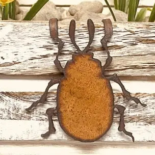 Beetle Bug Pot Climber Rustic Metal Garden Gift