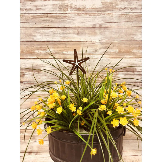 Starfish Garden Nautical Plant Stake