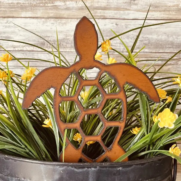 Sea Turtle Yard Stake Garden Art
