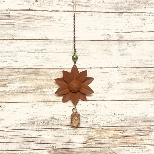 Sunflower 4 Inch 3D Nana Bell Rustic Metal Garden Chime