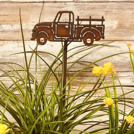 Truck Vintage Style Farm Garden Plant Stake