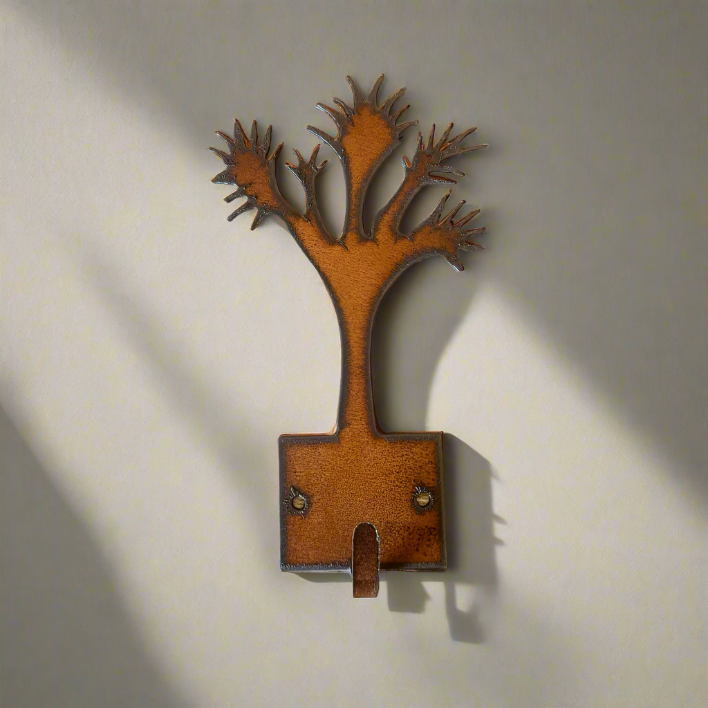 Joshua Tree Single Key Hook Rustic Metal Finish