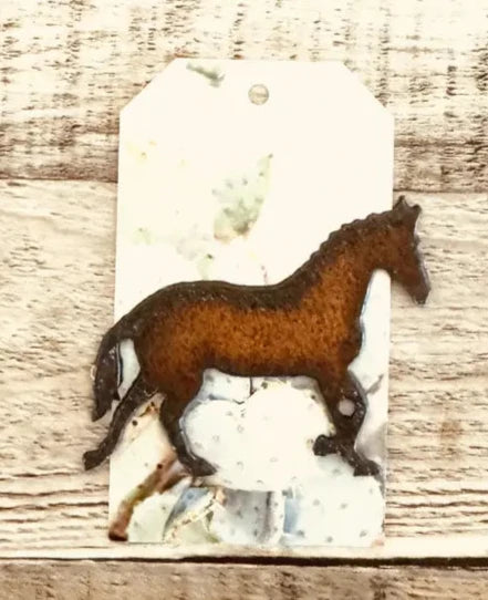 Trotting Horse Hat Pin Rustic Metal Hat Bar gift Usa Made