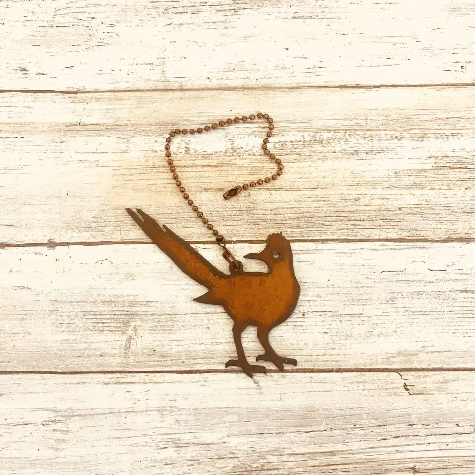 Roadrunner Looking Back Southwestern Fan Pull Home Decor