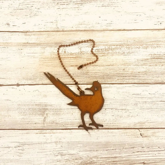 Roadrunner Looking Back Southwestern Fan Pull Home Decor