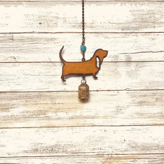 Basset Hound Bell Rustic Pet Breed Garden Chime