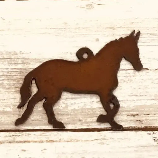 Horse Trotting Charm Rustic Metal DIY Pendant Gift