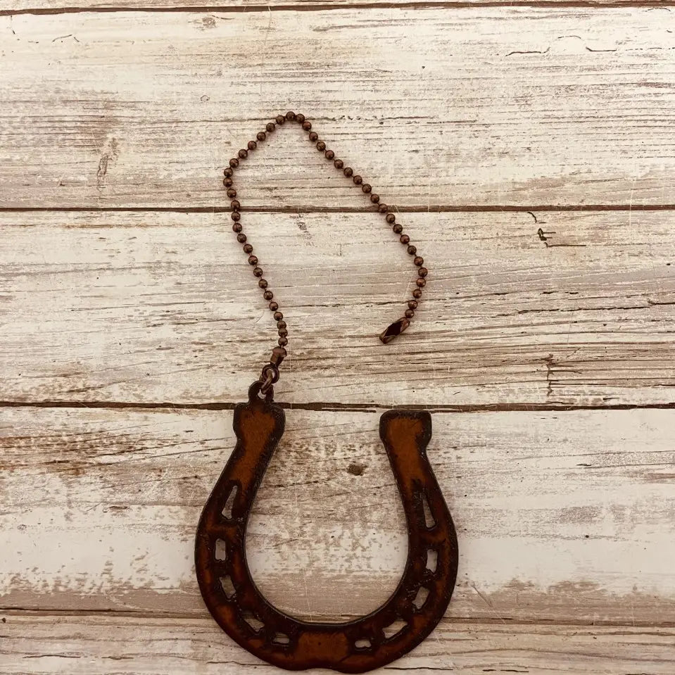 Horseshoe Fan Pull Rustic Western Home Decor