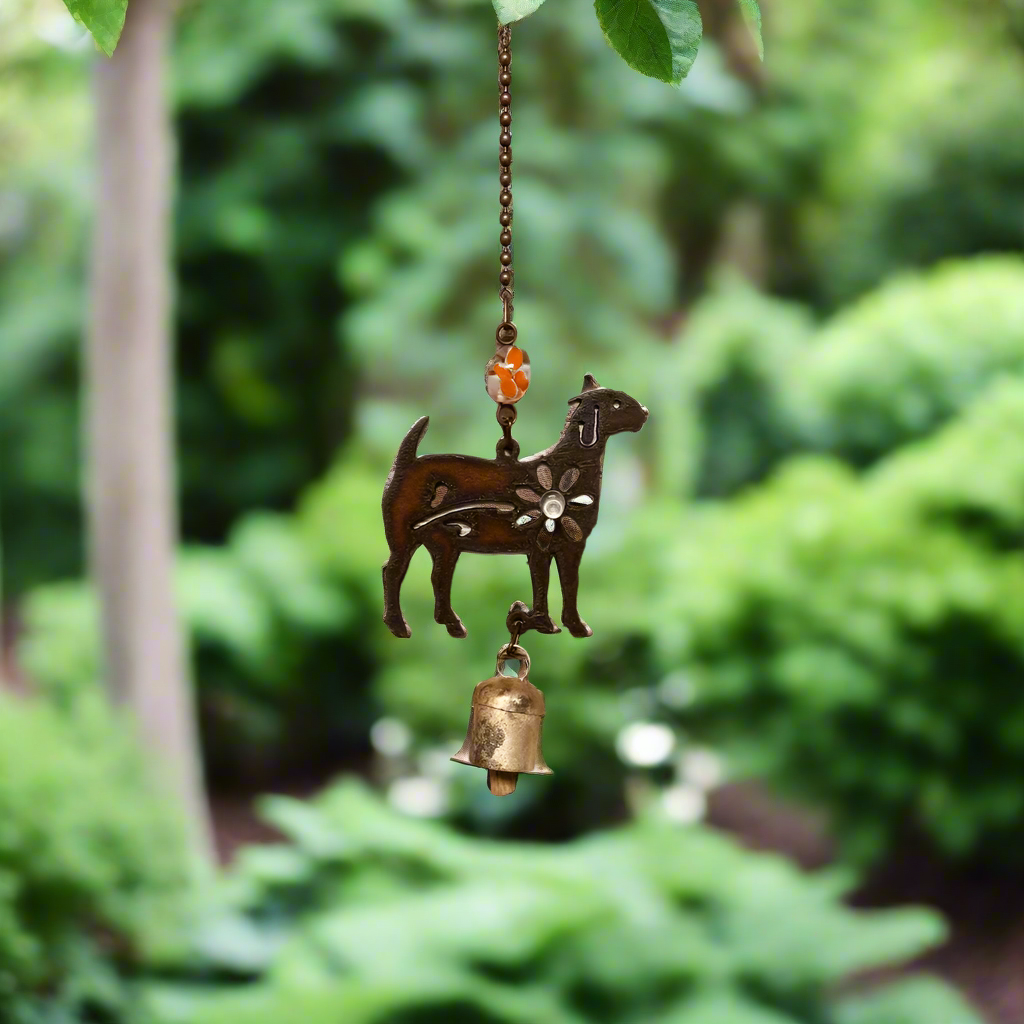 Goat Garden Friend Farm Rustic Garden Bell Chime USA MADE