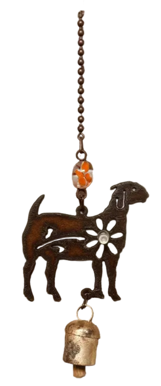 Goat Garden Friend Farm Rustic Garden Bell Chime USA MADE
