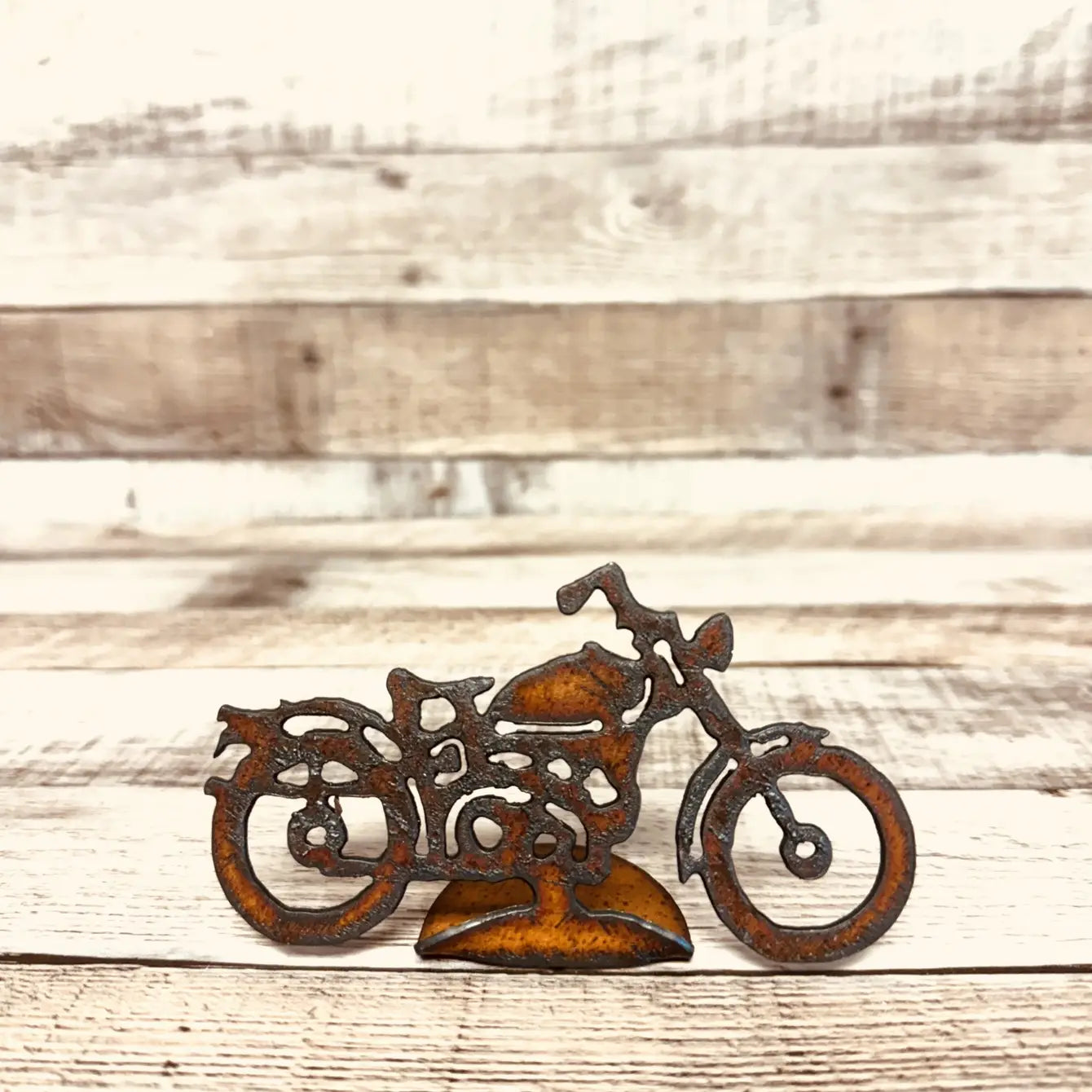 Vintage Motorcycle Rustic Doodad Tabletop Figurine