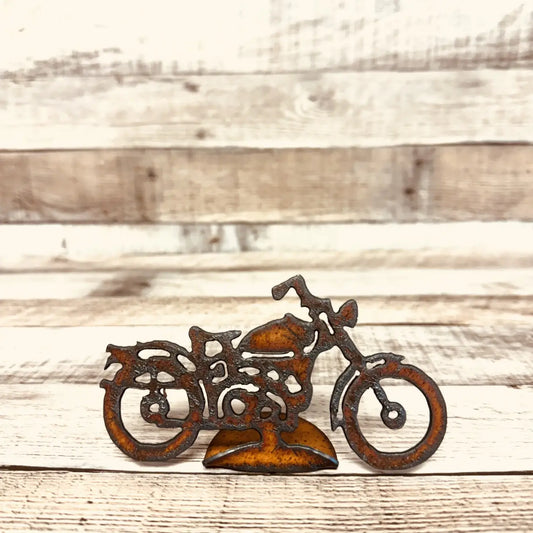 Vintage Motorcycle Rustic Doodad Tabletop Figurine