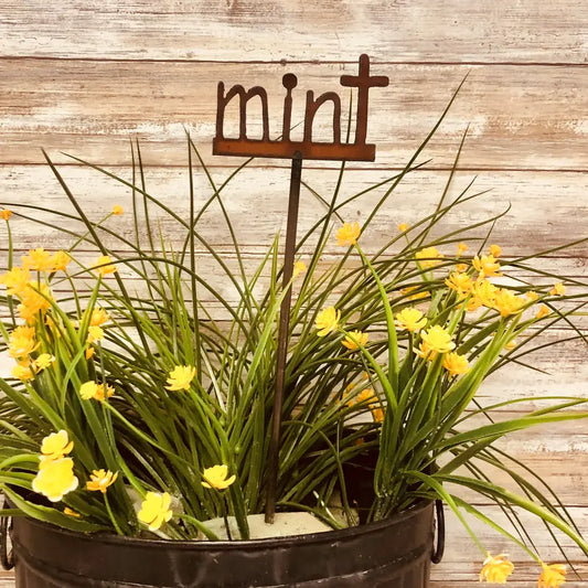 Mint Garden Herb Marker Stake