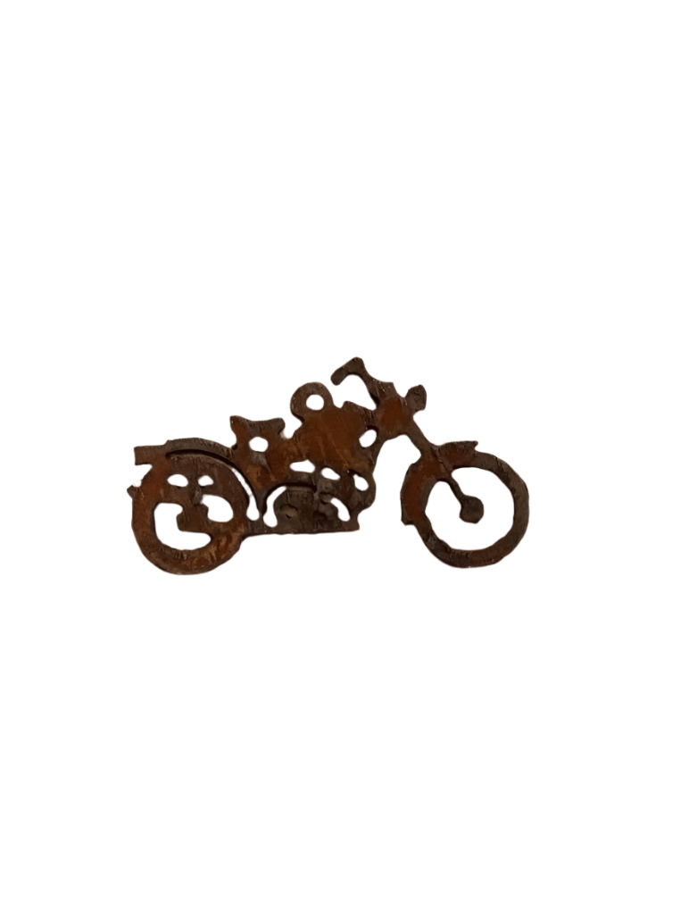 Vintage Motorcycle Charm Rustic Metal Pendant Sturgis