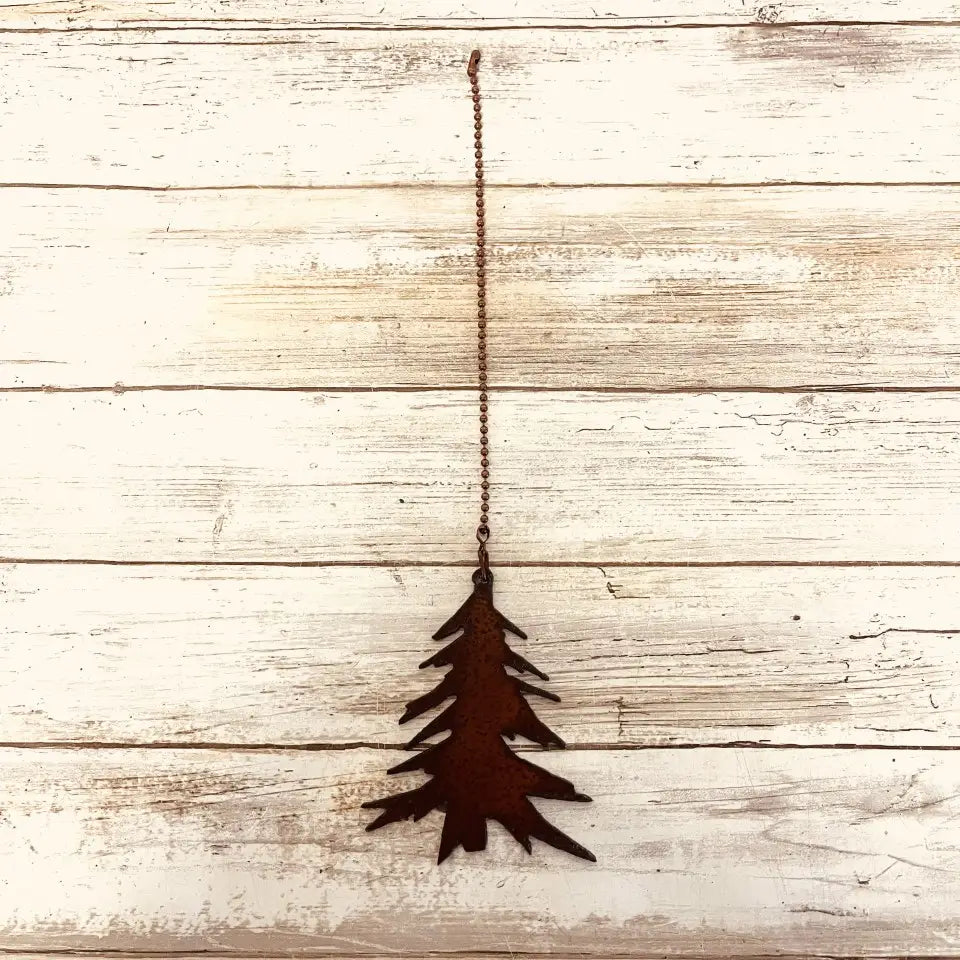 Charlie Tree Fan Pull Rustic Metal Lodge Home Decor