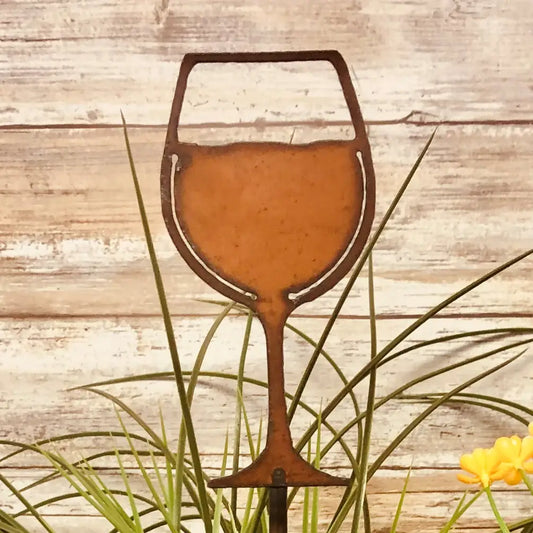 Wine Glass Garden Plant Stake