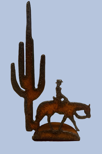 Pleasure Horse with Cactus Doodad Western Standing Figurine