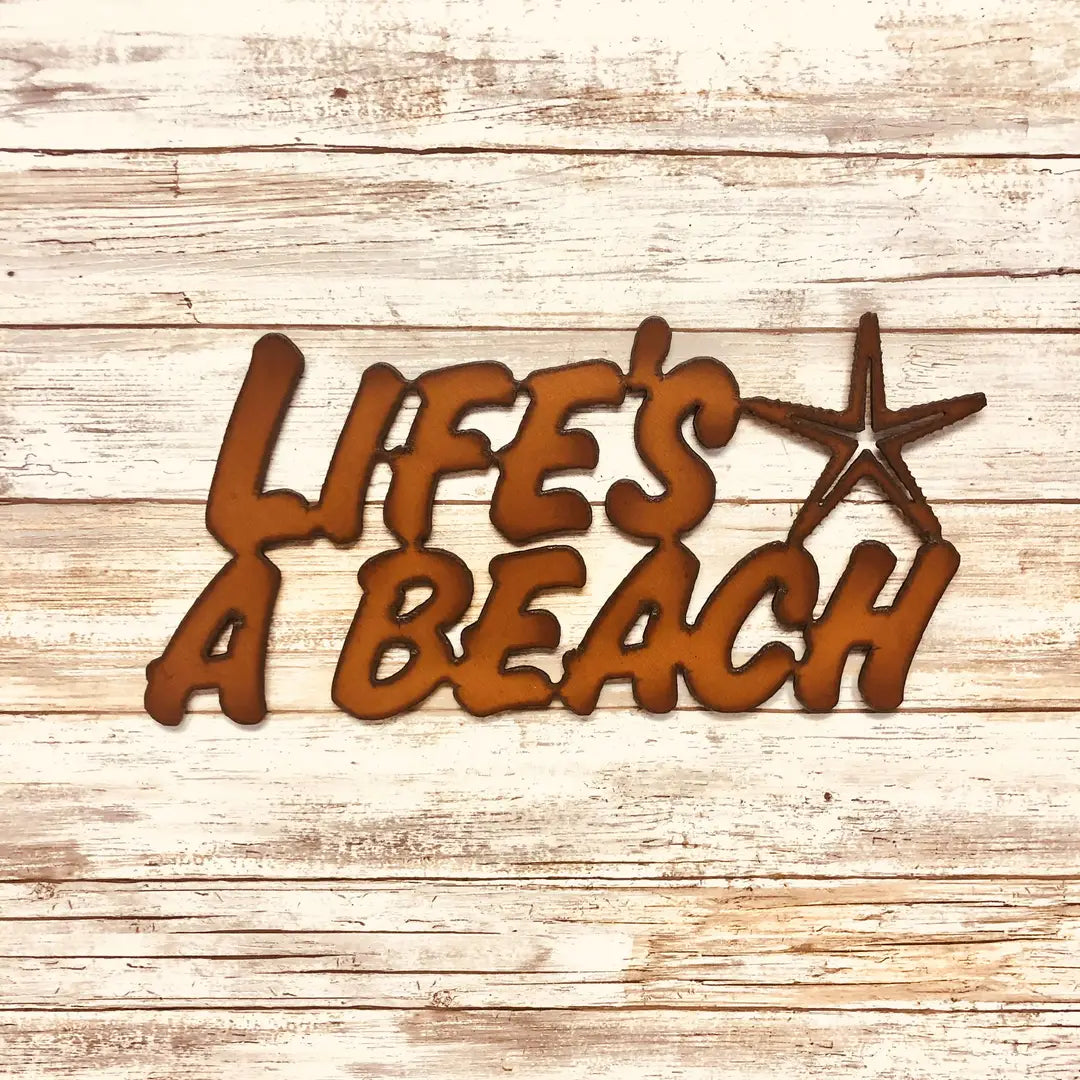 Life's A Beach Nautical Rustic Sign