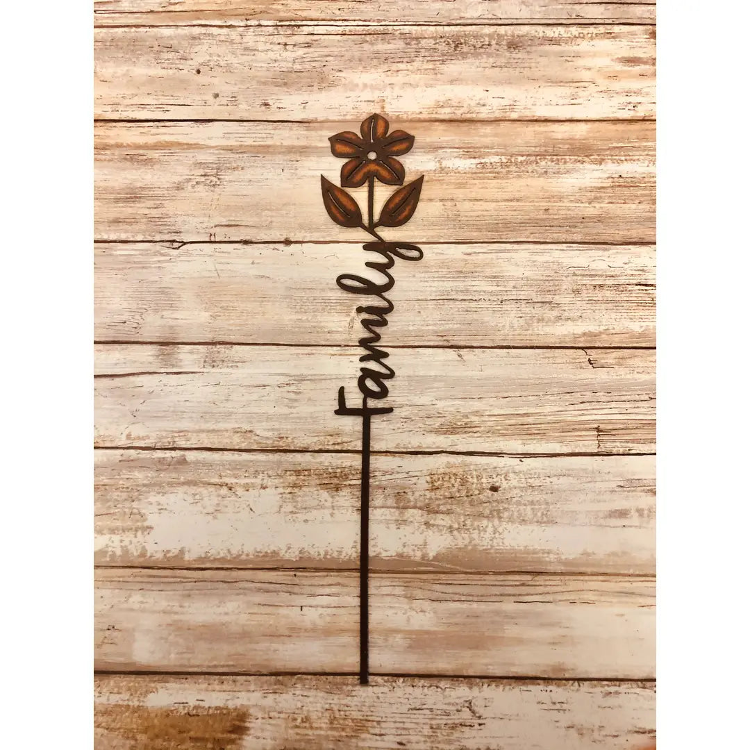 Family Inspirational Garden Stake
