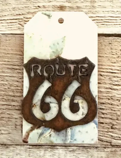 Route 66 Hat Pin Rustic Metal Hat Bar Gift USA MADE