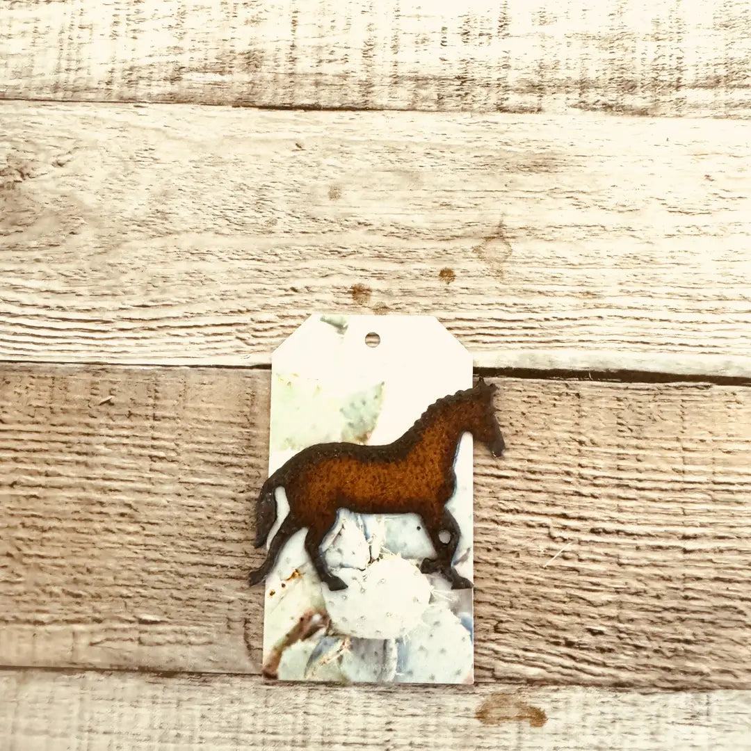 Trotting Horse Hat Pin Rustic Metal Hat Bar Gift USA Made