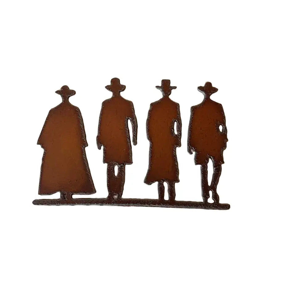 Tombstone Cowboy Lawmen Rustic Recycled Metal  Magnet