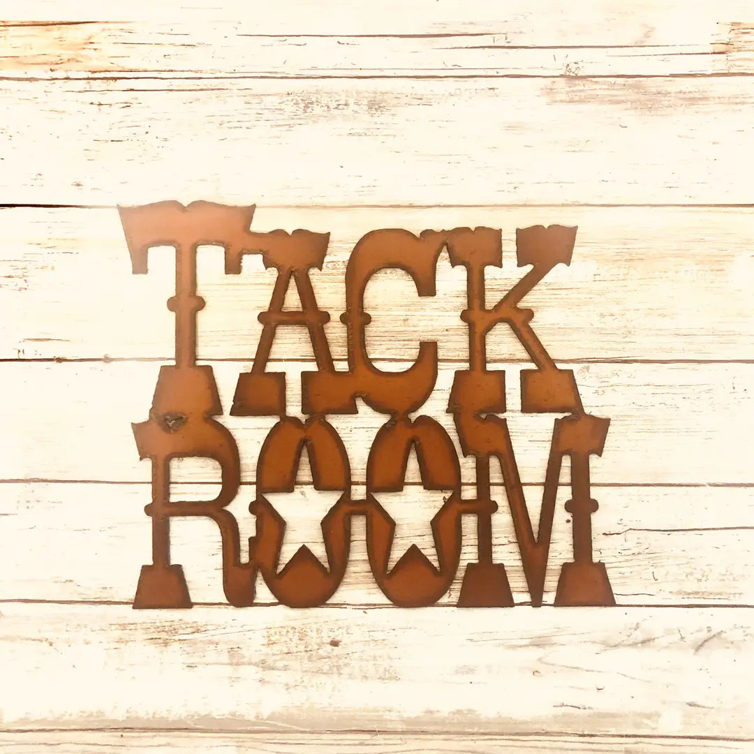 Tack Room Western Metal Sign