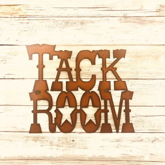 Tack Room Western Metal Sign