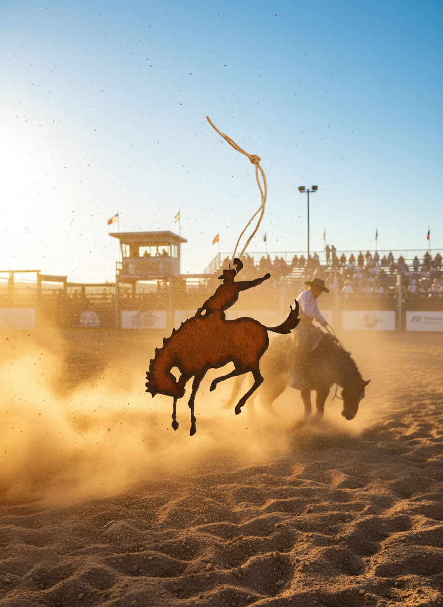 Bronc Rider Western Rodeo Rustic Ornament