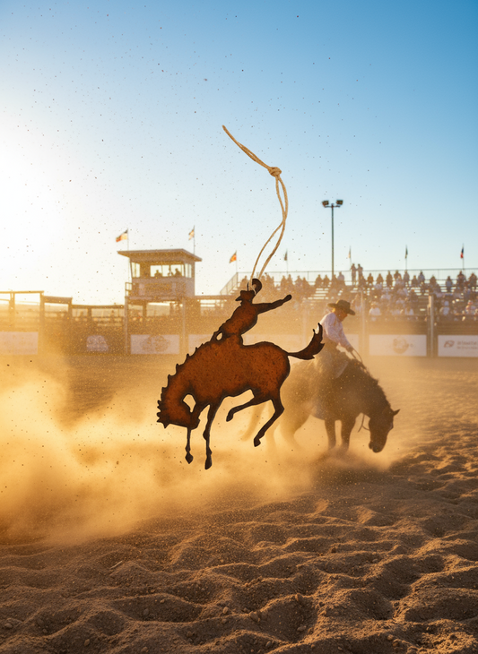 Bronc Rider Western Rodeo Rustic Ornament
